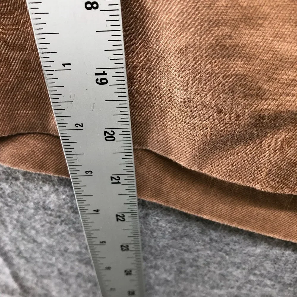 White House Black Market Linen Blend‎ Wrap Skirt Size 10 Tan Brown Pencil WHBM
